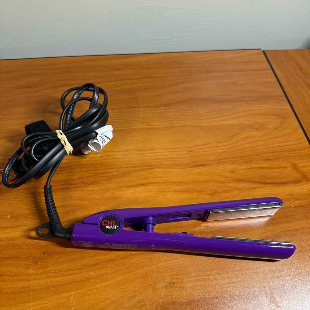 Chi Smart Ceramic Flat Iron Hair Straightener Purple Tested Working 1"‎